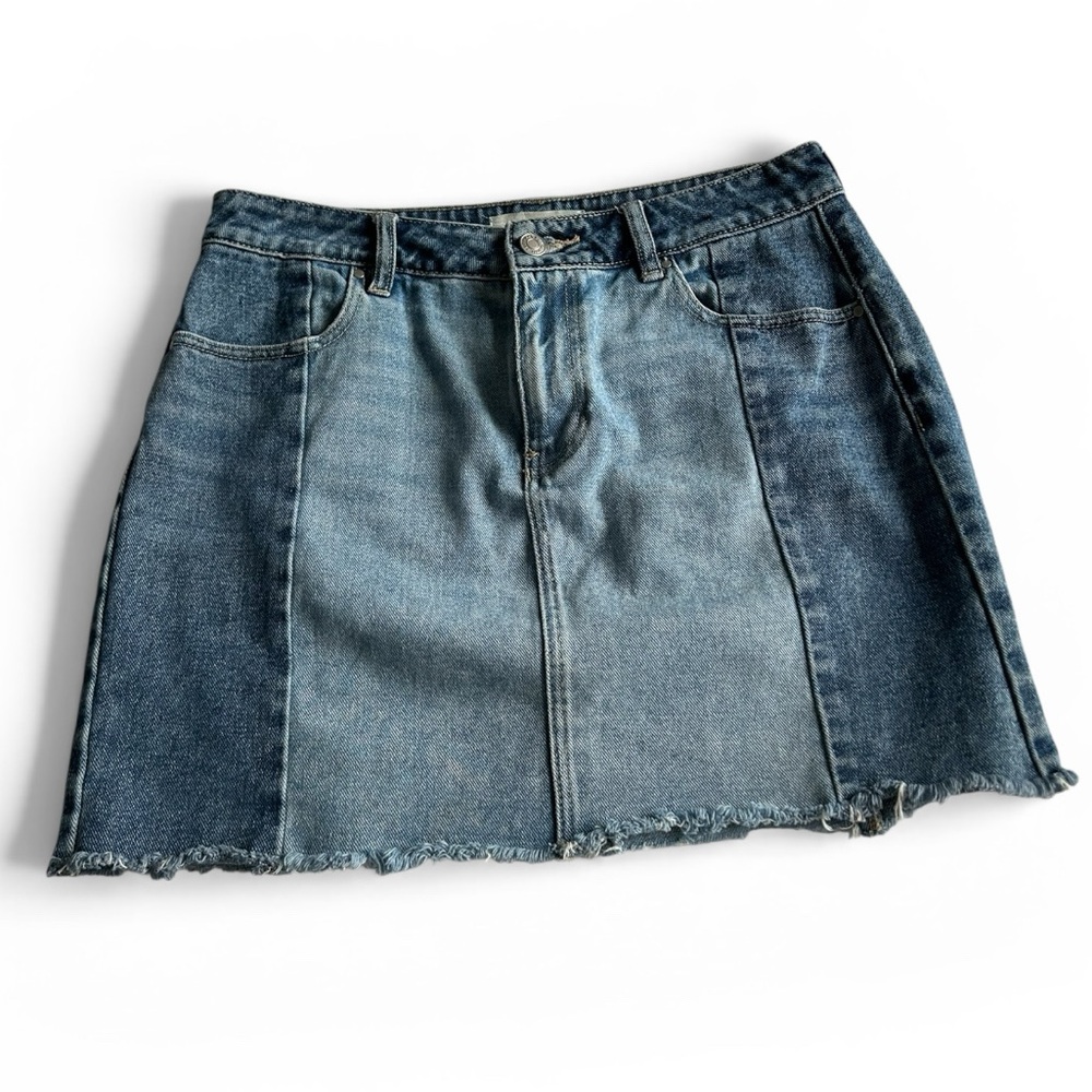 PacSun Two-Tone Denim Mini Skirt